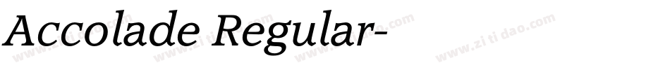 Accolade Regular字体转换